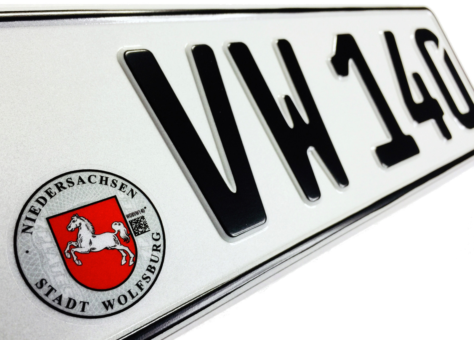 VW Wolfsburg Front German License Plate (WOB) by Z Plates with Unique
