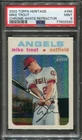 2020 Topps Heritage Chrome White Refractor Mike Trout /71 #THC-466 Angels PSA 9