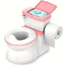 Pink Realistic Potty Easy  Training Easy to Clean Diaper Seat | Wipe Storage