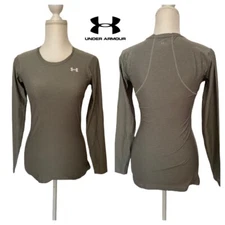 NWOT UNDER ARMOUR Women S Long Sleeve Crew Heatgear Running Active TOP