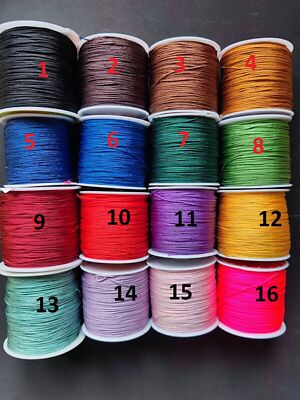 0,8mm 5m Nylon Schnur Mala String Schmuck Ketten Basteln Edelstein Schnur