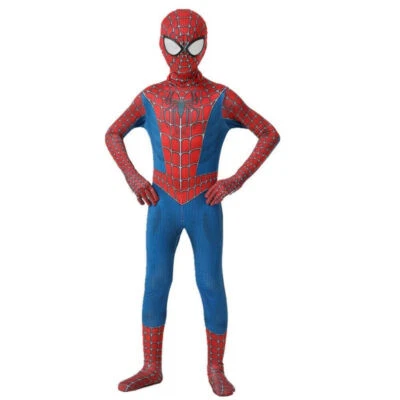 Halloween Kids Adult Spiderman Raimi Cosplay Fancy Dress Party Jumpsuit Costume - Image 1 of 4