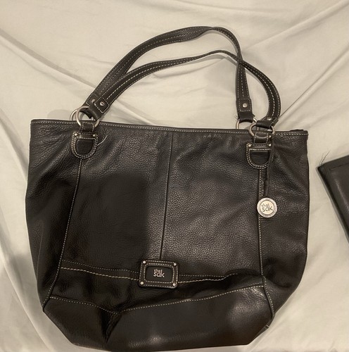 The Sak Beautiful Black Leather Handbag With Black Leather Wallet