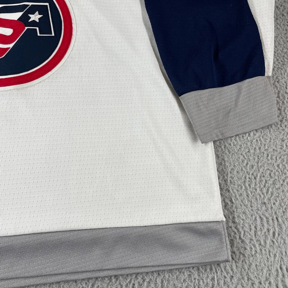 Camiseta de hockey vintage del equipo Nike de Estados Unidos #27 Jeremy Roenick talla 52 blanca azul roja Foto 4 de 4