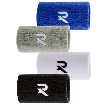 Breite Armbänder Paar Sport Schweißbänder doppelte Breite Baumwolle Tennis Raquex