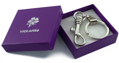 Metall Schlüsselanhänger mit Karabiner - Serie VIOLA1956 - 001 Michela