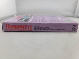 Romance of the Three Kingdoms II NES Nintendo Complete In Box CIB Great Shape