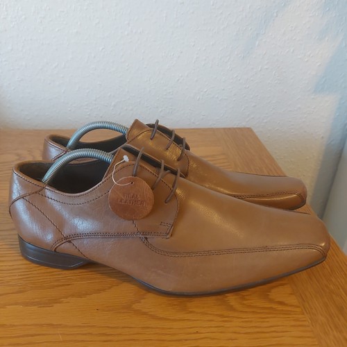 Taylor & Wright Herren hellbraun Leder formelle Schnürschuhe Größe 10 weite Passform sehr guter Zustand