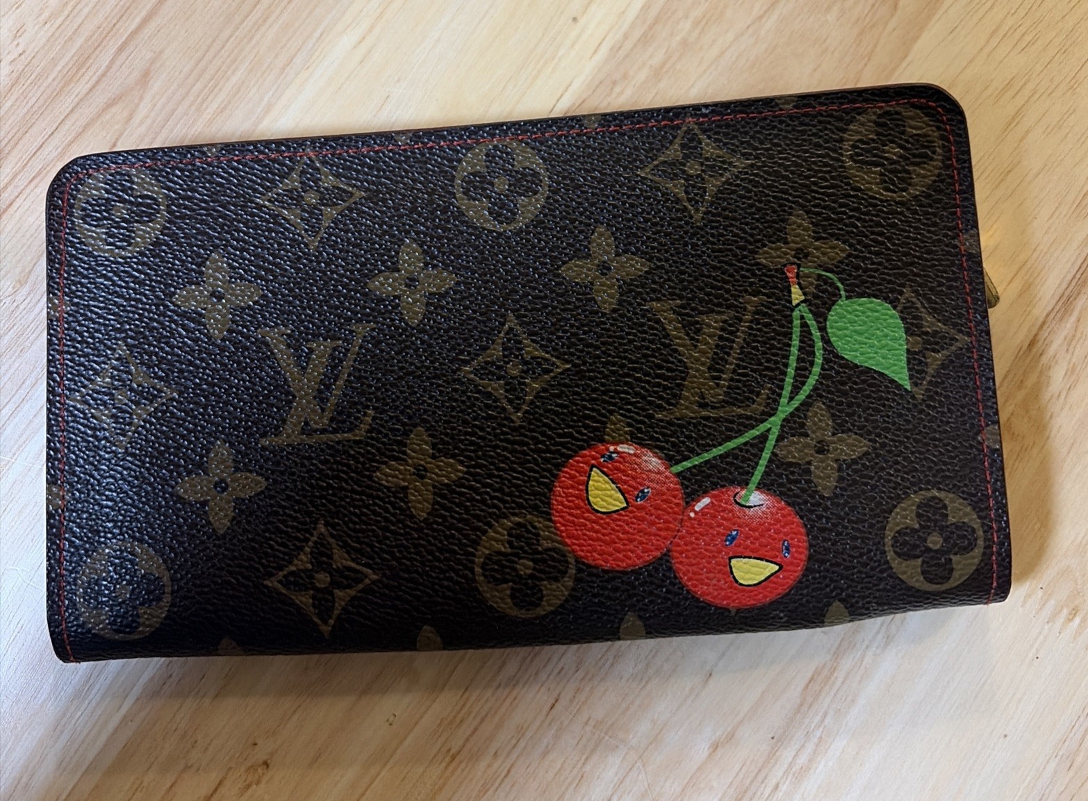 Authentic Louis Vuitton CHERRY MONOGRAM ZIPPY WAL… - image 1