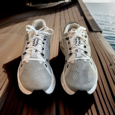On Running Cloudeclipse Men's 8.5M Alloy White Max Cushion Sneakers Preowned 272