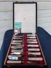 Lot of BIRKS Antique Flatware Silverware Knives & Forks Mother Of Pearl Handles