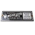 Vintage Winchester Rifles Sign - Porcelain Repeating Guns Bought Sold Trade Sign