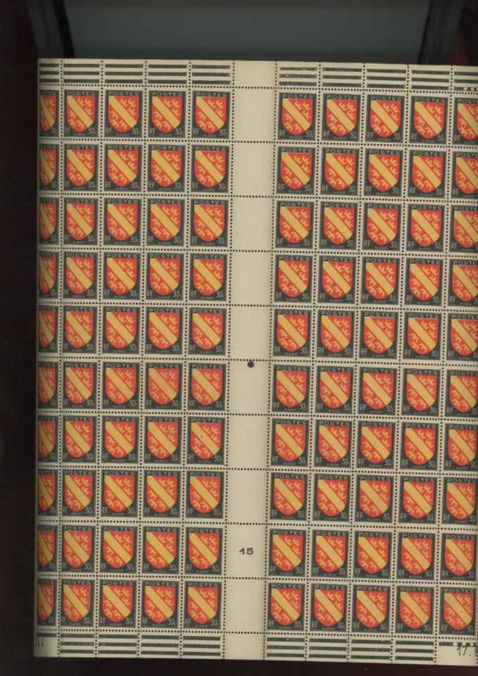 France  stamp collection 100 stamp 3 sheets with gutter  mnh  (bb18 - Image 3 of 3