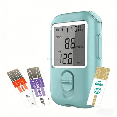 5in1 Blutzucker Harnsäure Kreatinin Monitor LCD-Display Einfach zu bedienen
