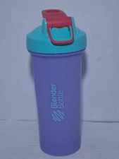 Blender Bottle Classic V2 Shaker Bottle Neon Purple Teal Pink 90s Retro 28Oz