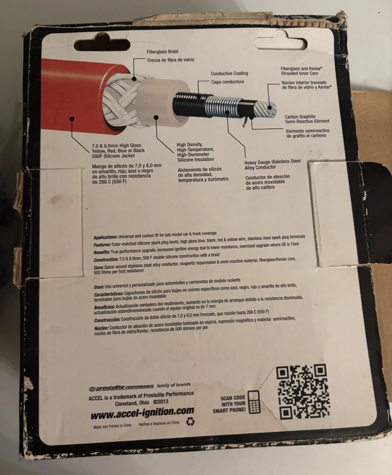 ACCEL 5056B Blue 8mm SuperStock Spark Plug Wires Ford Mustang 302 - Image 3 of 3