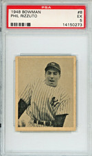 1948 Bowman Phil Rizzuto rookie SP baseball card, graded EX 5, #8 HOF Yankees