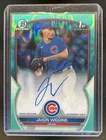 2023 Bowman Draft Jaxon Wiggins Chrome Auto Aqua Lava Refractor 1st #189/199