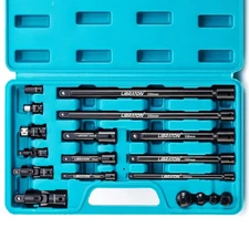 LIBRATON Socket Extension and Ratchet Set 18PCs - Impact Socket Adapters, Swi...
