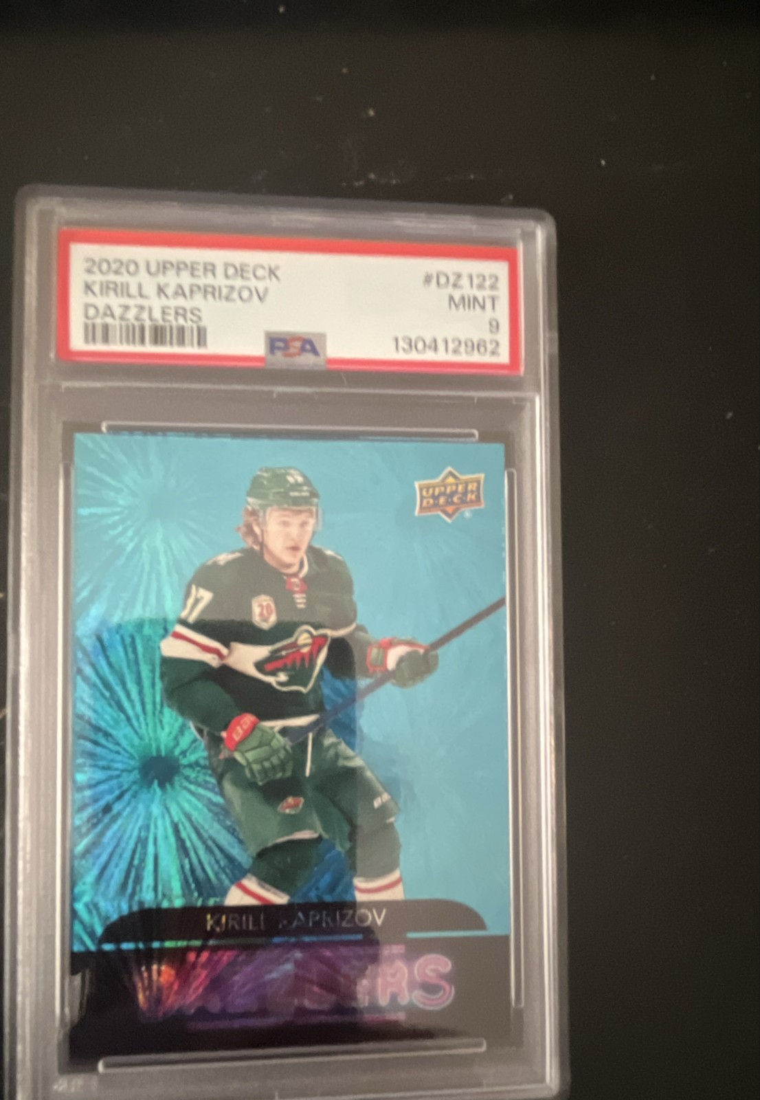 2020-21 Upper Deck Extended - Dazzlers Kirill Kaprizov #DZ-122 Blue (RC) PSA 9