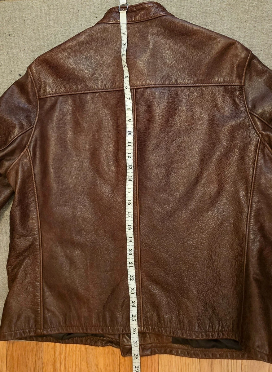 Schott 654 XXL Cuero Marrón Café Racer