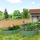 Raised Garden Bed, 6' x 3' x 1' Metal Planter Box, Light Green