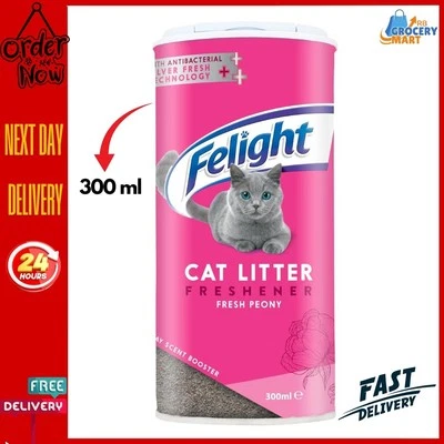 Felight Antibacterial Cat Litter Freshener Powder, with Floral Peony Scent 300ml - Image 1 of 4