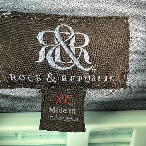 Camisa Polo Rock & Republic Estilo Denim Oscuro Para Hombre Talla XL Azul - Imagen 6 de 11