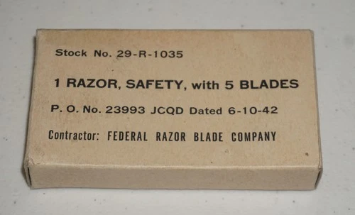 1942 WW2 US Military Simplex Razor Kit In Original Case & Box ~ Looks Unused