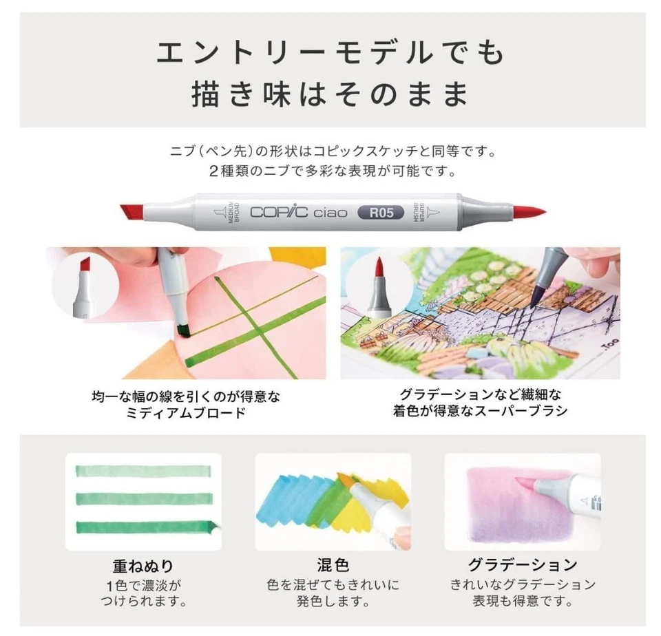 Juego de 36 colores Too Copic Ciao Start ilustración multicolor rotulador boceto Foto 3 de 3