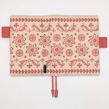 Hobonichi Techo Cover World Folk Patterns Series "Indiana" A6 w/Cover on Cover