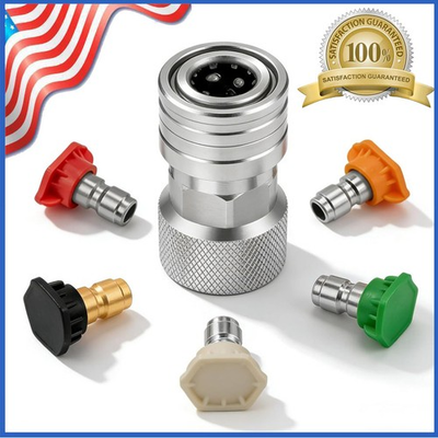 #ad Garden Hose to Pressure Washer Adapter 3 4quot; GHT to 1 4quot; Quick Connect Stainl... $18.99