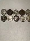 Lot of 10 Different Indian Head Buffalo Nickel Coins 1916-1937