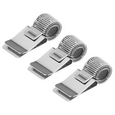 3Pcs Pen Holder Clips, Metal Pen Clip Holder Adjustable Loop Pen Silver Tone