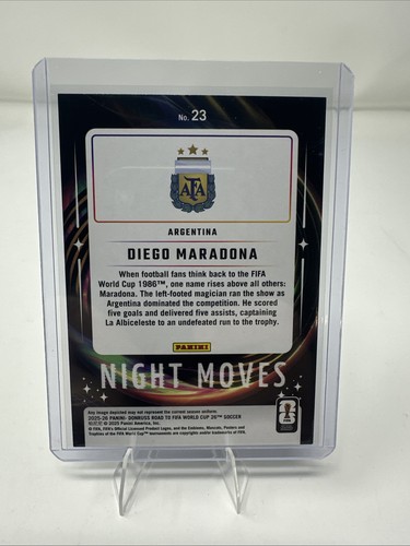 2025-26 Panini Donruss Road To Fifa World Cup Diego Maradona #23 Night Moves SSP - Picture 2 of 2