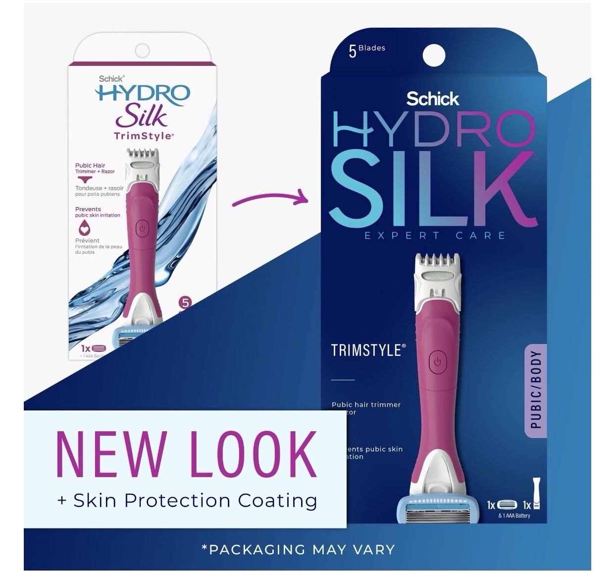 TrimStyle Moisturizing Razor for Women with Bikini Trimmer, 