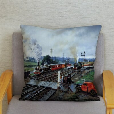 Kissenbezug Kissenbezug Zug alte Lok 45x45 cm 