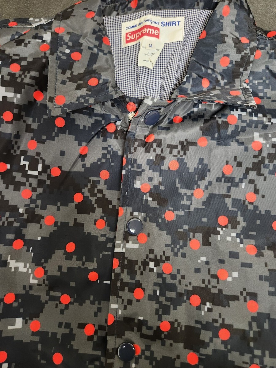 美品 激レアsupreme ギャルソン デジカモドット コーチジャケット M Supreme× COMME des GARCONS Digi Camo Coach Jack
