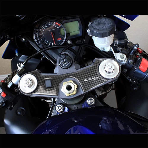 Handle Yoke Cover Gel Protector Sticker 05-08 Suzuki GSXR 1000 Carbon Fiber Look - Foto 2 di 6