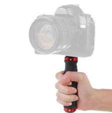 1/4" LED Flash Holder SLR Camera Rubber Handle Bracket Mini Handheld Stabilizer