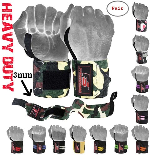 CROSSFIT Gym WEIGHT LIFTING Wrist Wraps LIFTING STRAPS for POWER LIFTING Support - Afbeelding 101 van 156