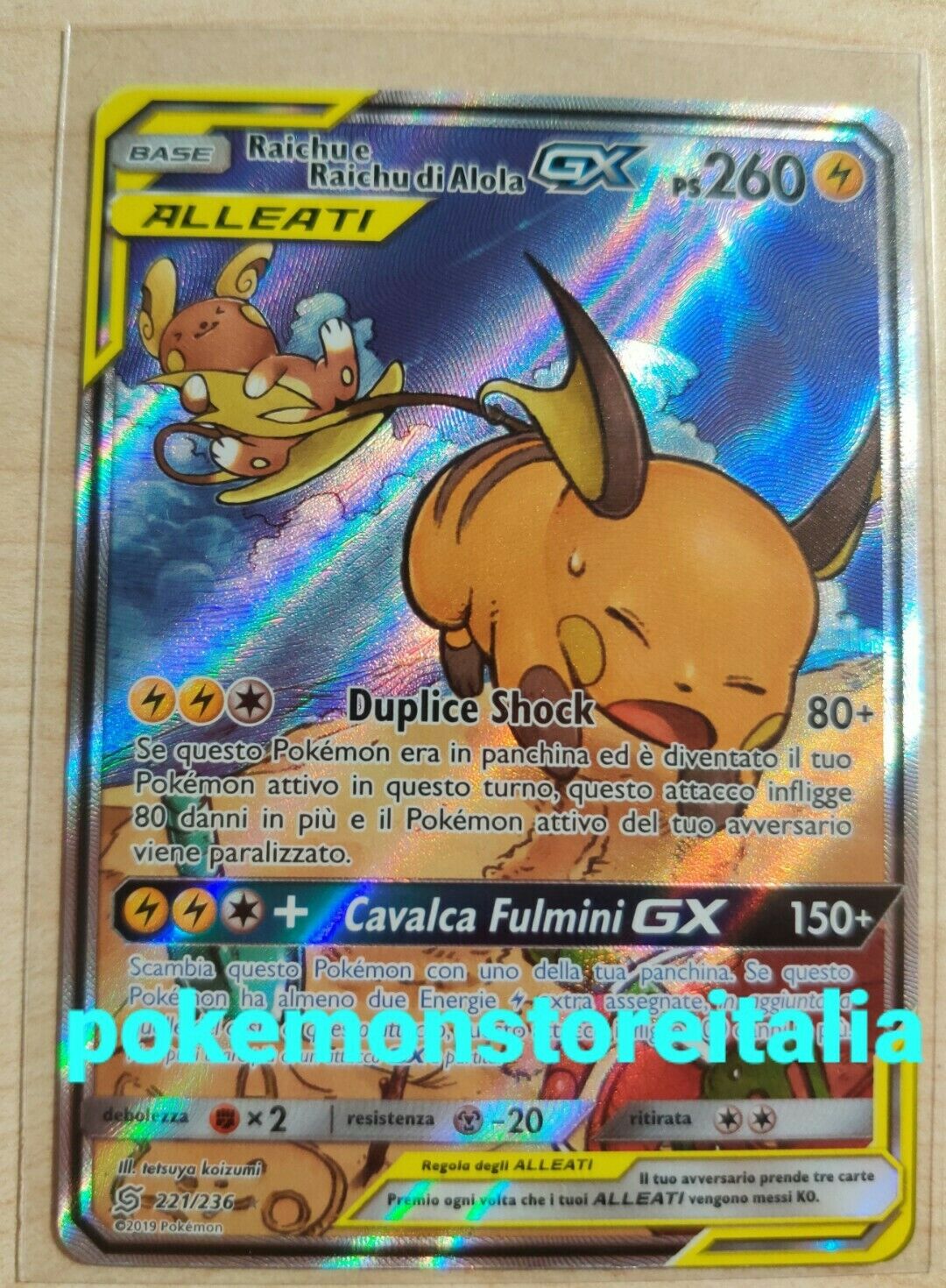 Carta Pokémon Raichu E Raichu De Alola Gx Sintonia Mental