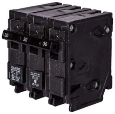 Q330 - Siemens 30 Amp 3 Pole 240V Circuit Breaker Type QP Plug-In 10kA Interrupt