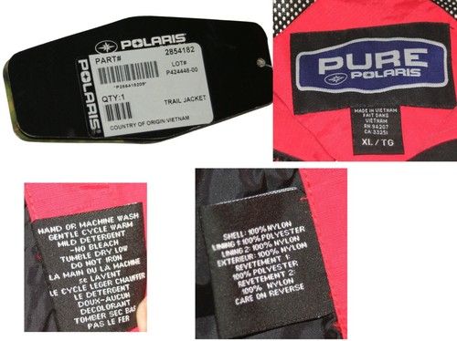 Polaris PURE Parka Shell Snowmobile ATV Trail Jacket Red Black High Vis Men XL - Picture 2 of 12