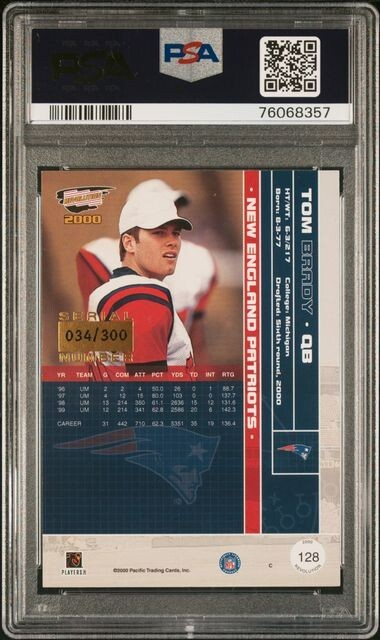 2000 Pacific Tom Brady ルーキーカード 463_245_5