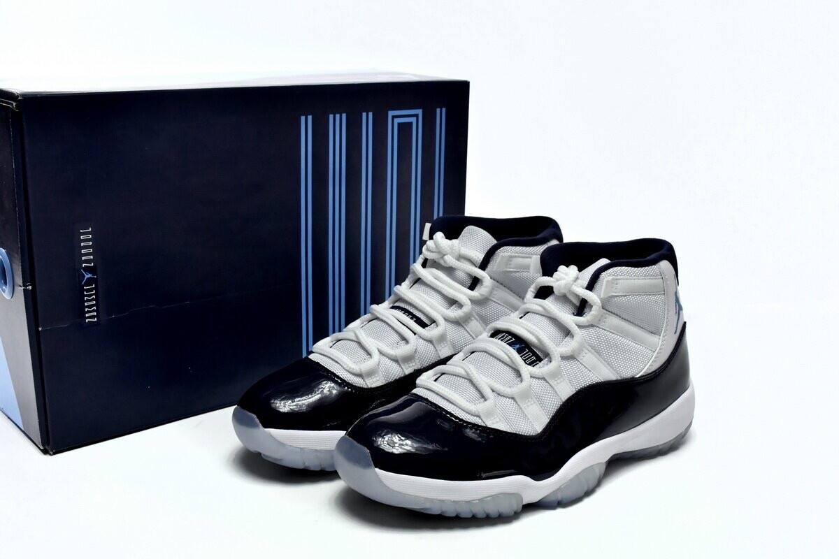 Nike Air Jordan 11 Retro White with Black Upper, Playoff