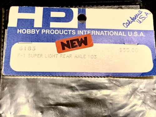 Vintage HPI 6183 F-1 super light rear axle 103 1/10 Pan Car A Super F1 NIB NOS - Picture 2 of 5