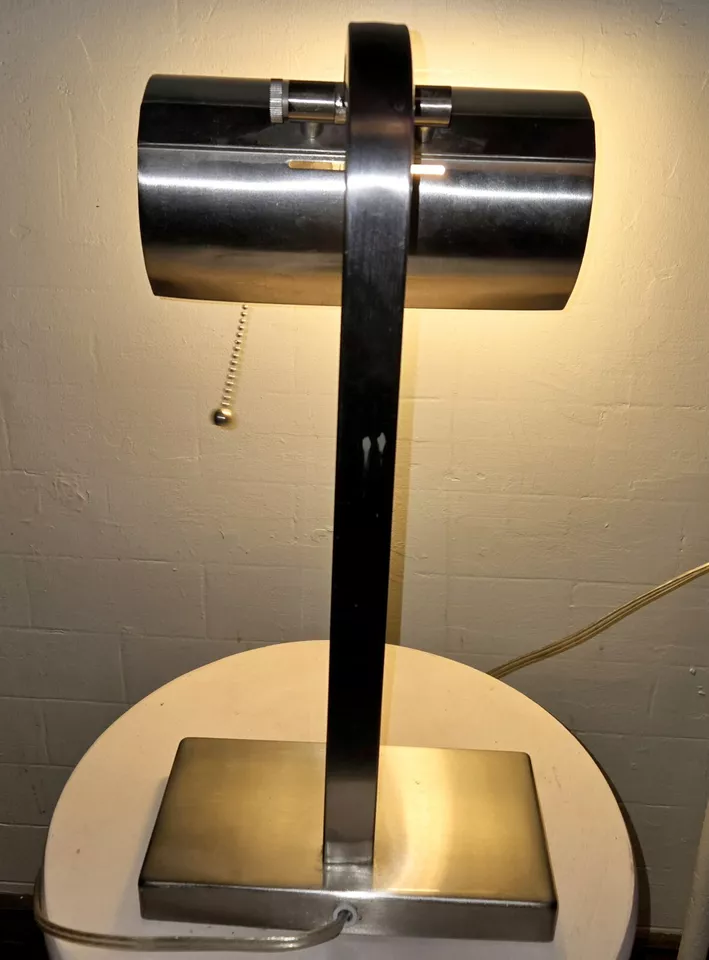 Piano Music Desk Bankers Lamp Adjustable Shade Stainless Steel Modern Works - Image 3 of 4