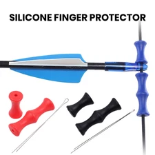 Recurve Bow Finger Guard Silicone Archery Savers Set for Secure