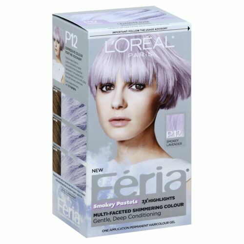 Loreal Paris Hair Color Feria Pastels Dye Smokey Lavender P12 For